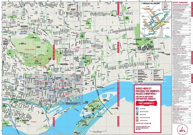 Montreal stadsplattegrond