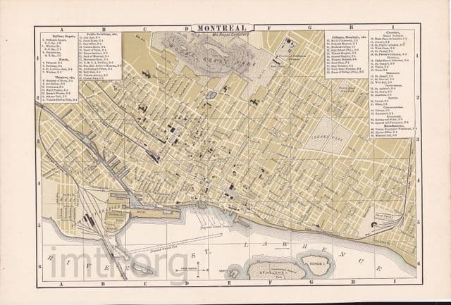 Montreal historische kaart